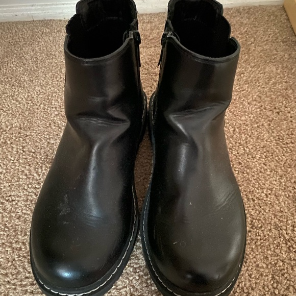 Black Faux Leather Chelsea Bootie (WW - Picture 2 of 8